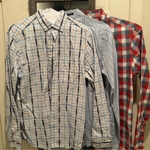 3 Long Sleeve Mens Shirts sz S - Tommy Bahama, J Crew, Abercrombie EUC